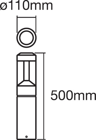 Lampa Ogrodowa Zewnętrzna Stojąca Słupek 12W 610lm 3000K IP54 Szary Endura Ledvance