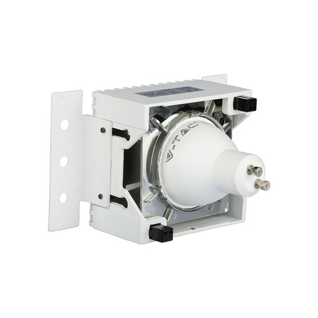 Oprawa Sufitowa Podtynkowa Oczko GU10 Kwadratowa Biała/Chrom VT-890 V-TAC