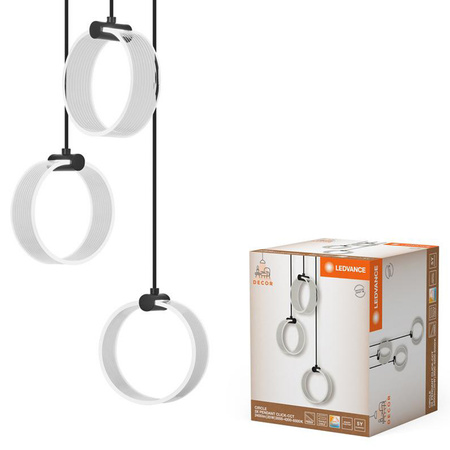 Lampa Sufitowa Wisząca Dekoracyjna LED 20W 1300lm 3000K - 4200K - 6500 K CCT Czarny Decor Ledvance