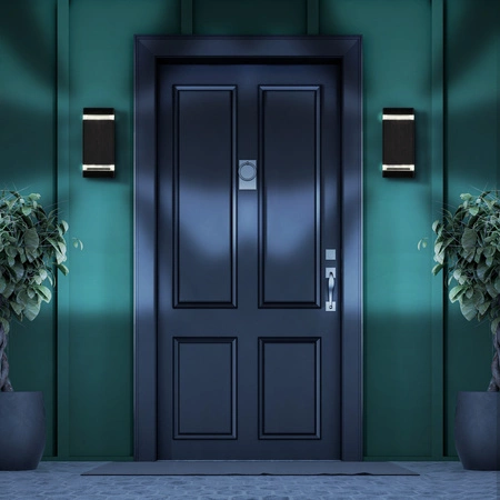 Kinkiet ogrodowy elewacyjny góra dół Gilbert 2xGU10 Y218 Ip44 GOLDLUX (Polux) czarny