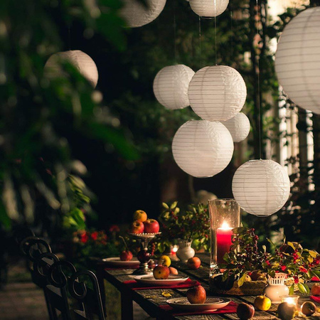 LAMPION ORIGAMI LED 20 cm lampka solarna ogrodowa wisząca