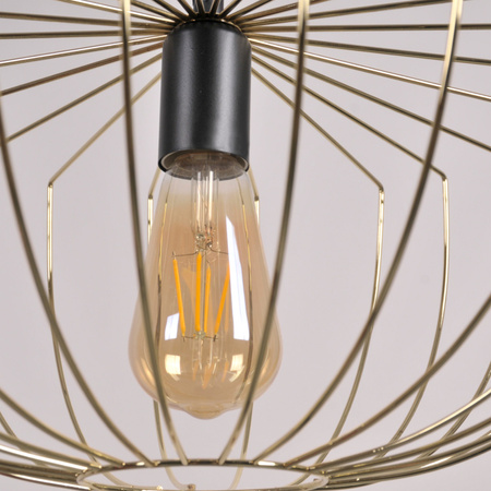 Lampa Sufitowa Wisząca Zwis E27 Złota Jasmina Sanico Goldlux
