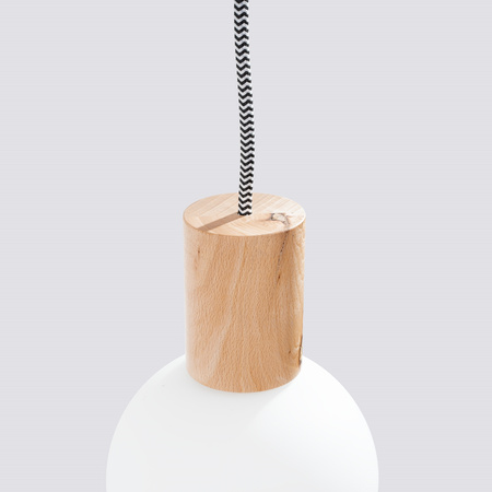 Lampa Ścienna Zwis 1x G9 Naturalne Drewno Biała Nimbi Peach Puff SL.1645 Sollux