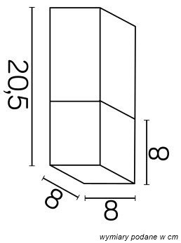 Lampa Ogrodowa Zewnętrzna Sufitowa SPOT LED Cube CB-S AL E27 Su-Ma