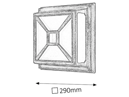 Lampa Ogrodowa Zewnętrzna Kinkiet Elewacyjny LED 2x E27 IP54 Złoty Klasyczny Darius Rabalux