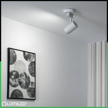 Adapter Baza do Montażu Lamp Szynowych Reflektorów Jednofazowych Biały LUMILED