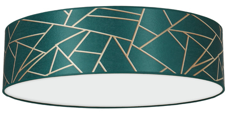 Plafon LED Lampa Sufitowa ZIGGY Zielona Złota Zielona 3xE27 Ø60cm Milagro