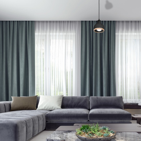 Lampa Wisząca Sufitowa OVAL Czarna 1xE27 Milagro