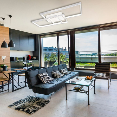 Lampa Sufitowa Żyrandol LED 90W CCT GALAXIS VELA Biały + Pilot Sterujący