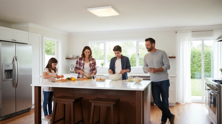 Plafon LED Lampa Sufitowa Natynkowa 2x E27 Biała Kwadratowa Ecolight