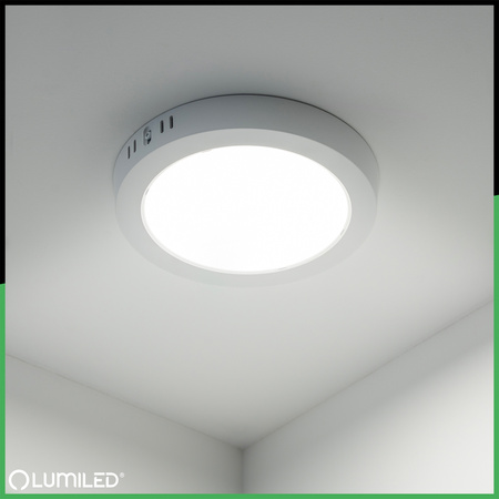 Oprawa Natynkowa Lampa LED Sufitowa 12W Okrągła 4000K GLOW Biała LUMILED