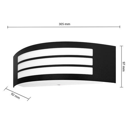 Kinkiet Ogrodowy Elewacyjny Lampa Zewnętrzna E27 IP44 DORIS