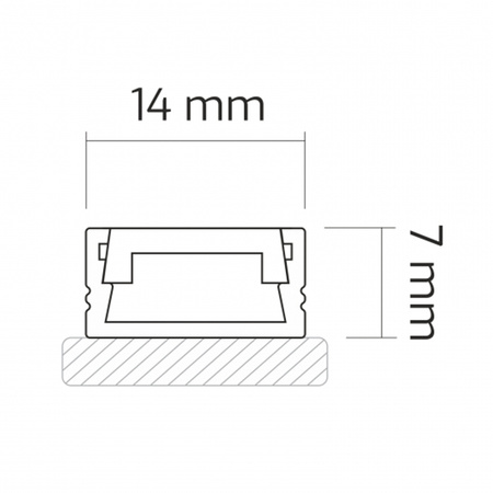 Profil Aluminiowy natynkowy MINI do taśm LED nawierzchniowy, nakładany 1m Złoty + Czarny Klosz