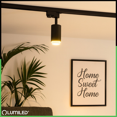 Reflektor Szynowy GU10 Czarny ELIGIS Lampa do Szynoprzewodów Jednofazowych LUMILED