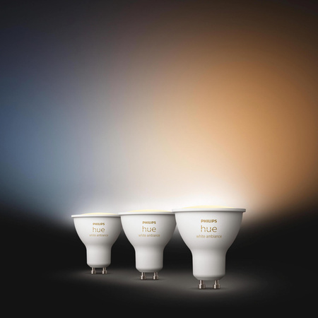 3x Żarówka LED GU10 Reflektor 4.2W = 50W 400lm 2200-6500K CCT SMART Inteligentna Bluetooth ZigBee White Ambiance Philips HUE