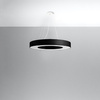 Lampa Sufitowa Wisząca Zwis 6x E27 Żyrandol Okrągła Czarna Minimalistyczna Saturno Sollux