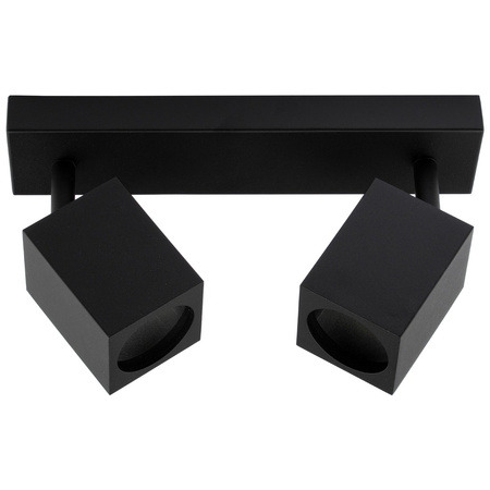 Lampa Sufitowa Ścienna Reflektor 2xGU10 QUANTUS Czarna