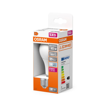 Żarówka LED A60 E27 6.5W = 45W 600lm 4000K Neutralna 200° STAR CLASSIC Osram
