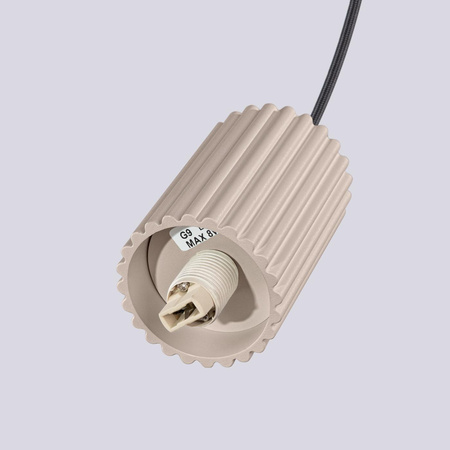 Lampa Wisząca Zwis G9 Okrągła Beżowa Nowoczesna Matowa Halo Sollux