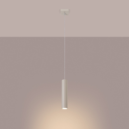 Lampa Wisząca Sufitowa Zwis Tuba Spot 1x GU10 Beżowa Lagos Ocean Green SL.1479 Sollux