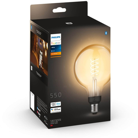 Żarówka LED Globe E27 G125 7W 2100K Ciepła Filament PHILIPS HUE White Bluetooth Zigbee