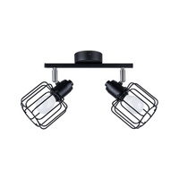 Lampa Sufitowa Wisząca 2x E14 Listwa Żyrandol Geometryczna Geometryczna Czarna Nowoczesna Beluci Sollux