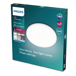 Lampa Sufitowa Plafon LED 12W 1200lm 2700K Biała Suede Philips