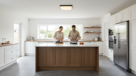 Plafon LED Lampa Sufitowa Natynkowa 2x E27 Czarna Kwadratowa Ecolight