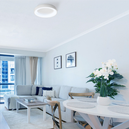 Plafon LED Lampa Sufitowa Natynkowa 72W 7500lm 2700-6000K CCT + RGB Biała Ściemnialna + Pilot EDGE Videx