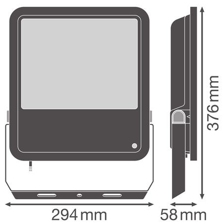 Naświetlacz LED Reflektor Zewnętrzny Lampa 165W 20000lm 4000K IP66 Czarny Z Czujnikiem Zmierzchu Floodlight Ledvance