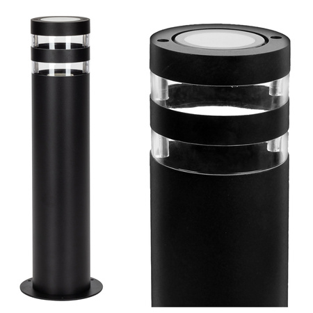 Lampa Ogrodowa Stojąca Słupek E27 Czarna IP54 Rino Sanico Goldlux