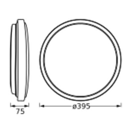 Plafon LED Lampa Sufitowa Natynkowa 24W 1500lm 3000K Ciepła Biały 39cm Orbis Ledvance