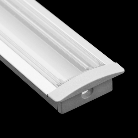 Zaślepka do profilu KM39K-S-O z otworem szara tworzywo sztuczne