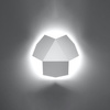 Lampa Ścienna Kinkiet 2x G9 Nieregularna Biała Nowoczesna Tre Sollux