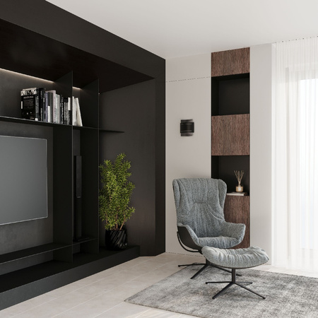 Lampa Ścienna Kinkiet Góra Dół G9 Prostokątna Czarna Nowoczesna Hestia Sollux