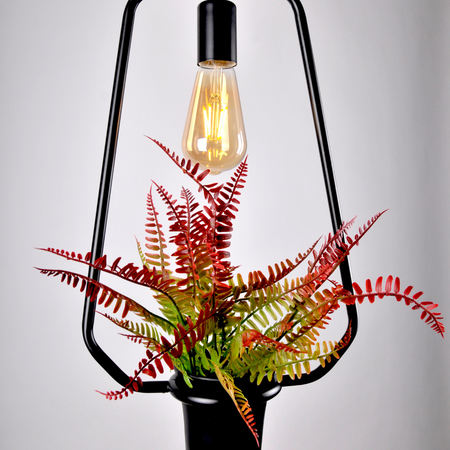 Lampa sufitowa wisząca dekoracyjna IL MIO SOREN Czarna E27 z kwiatkiem GOLDLUX (Polux)