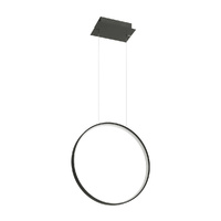 Lampa Sufitowa LED Wisząca RIO 30W 4000K Zwis Okrągła 55cm Czarna SOLLUX