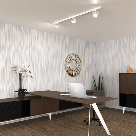 Zestaw Szyna Oświetleniowa Szynoprzewód 1,5m + 3x Reflektor Szynowy AR111-GU10 Biały Lugar Milagro