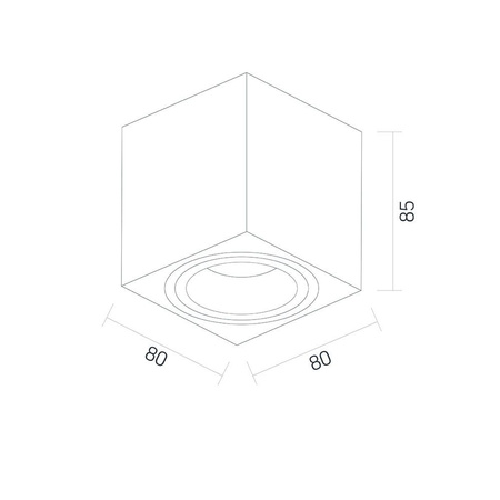 Oprawa Natynkowa SPOT 1x GU10 Ruchoma Biała OTTO Videx