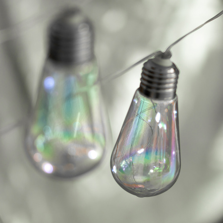 Girlanda Solarna Ogrodowa 20x LED Łańcuch Świetlny Ozdobne Kuleczki 5.8m