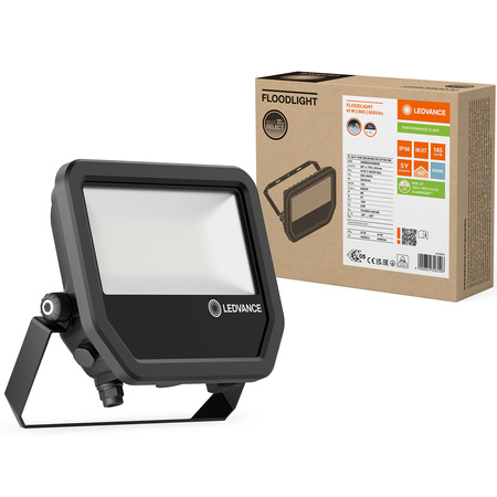 Naświetlacz LED Reflektor Zewnętrzny Lampa 41W 6000lm 6500K IP66 Czarny Floodlight Ledvance