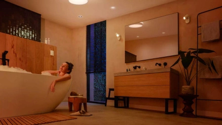 Plafon LED Lampa Sufitowa Natynkowa 19.2W 2450lm IP44 White Ambiance TW Biała 38cm Inteligentna SMART Zigbee Bluetooth Devere Philips HUE