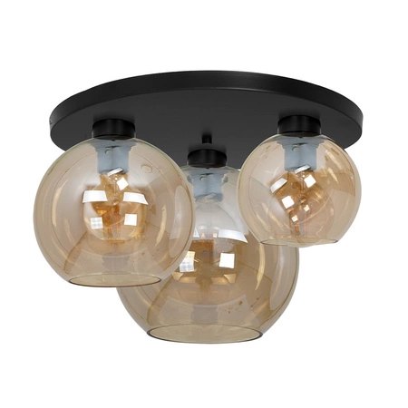 Lampa Sufitowa Natynkowa SOFIA Bursztynowa 3xE27 Milagro