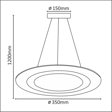 Modna LAMPA wisząca, SUFITOWA MIKELI 17W 4000K BIAŁA GOLDLUX (Polux)