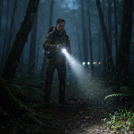 Latarka Ręczna Akumulatorowa LED 20W 2000lm 4 Tryby Pracy USB-C Wodoszczelna IP68 Videx