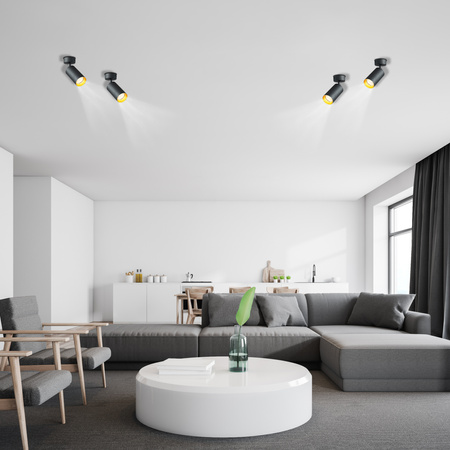 Lampa sufitowa ERIS SPOT Reflektor Oprawa Halogenowa GU10 Czarno-Złota