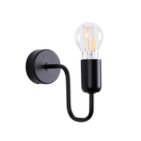 Lampa Ścienna Kinkiet E27 Nieregularna Czarna Industrialna Vector Sollux