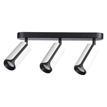 Lampa Sufitowa Spot Tuba Reflektor Oprawa Halogenowa 3x GU10 Ruchomy Czarny Biały Sento Masterled