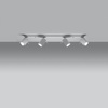 Lampa Sufitowa Oprawa Natynkowa 4x GU10 SPOT TUBA Reflektor Ruchoma Minimalistyczna Kwadratowa Biała Nowoczesna Merida Sollux