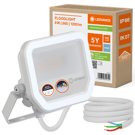 Naświetlacz LED Reflektor Zewnętrzny Lampa 10W 1200lm 6500K IP66 Biały Floodlight Ledvance